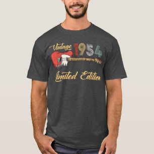  1954 Geboortdag Gifts Guitar Lovers 69th Bir T-shirt