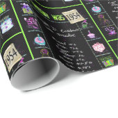 1954 Geboortejaar Trivia Cadeaupapier (Rol Hoek)