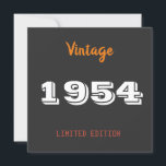 1954 gelimiteerde editie 70th Birthday Gift Kaart<br><div class="desc">1954 jaar gelimiteerde editie 70th Birthday Gift</div>