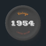 1954 gelimiteerde editie 70th Birthday Gift Papieren Bordje<br><div class="desc">1954 gelimiteerde editie 70th Birthday Gift</div>