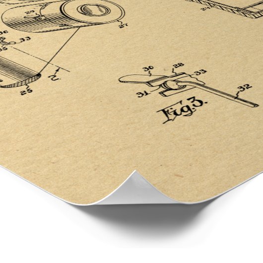 1954 Kunsttekenafdrukken met dubbele camera Poster (Hoek)