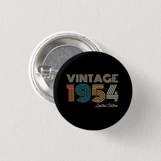  1954 Limited Edition 70th Birthday Button (Voorkant /achterkant)