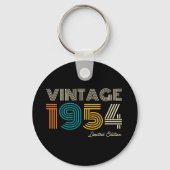 1954 Limited Edition 70th Birthday Button Sleutelhanger (Voorkant)