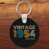  1954 Limited Edition 70th Birthday Button Sleutelhanger (Voorkant)