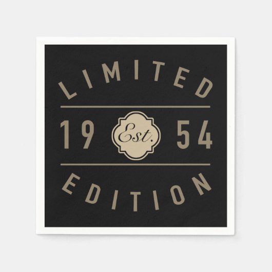 1954 Limited Edition 70th Verjaardag Servet (Voorkant)