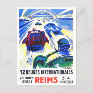 1954 Reims 12-uurs  races Briefkaart