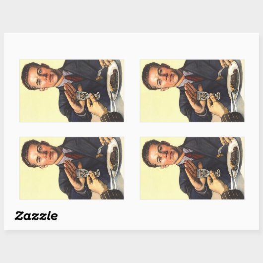 1954 Sovjet-Poster tegen alcohol Rechthoekige Sticker (Vel)