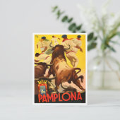 1954 vintonijnreis Feria de Pamplona Briefkaart (Staand voorkant)