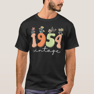 1954 Wildbloemen 69 jaar oud 69e verjaardag vrouwe T-shirt
