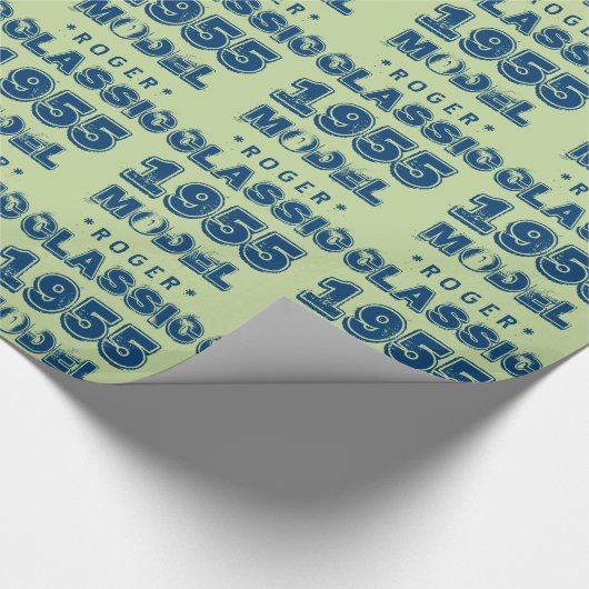 1955 60e verjaardag CLASSIC MODEL Green J60 Cadeaupapier (Hoek)