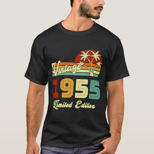 1955 68 jaar oud 68e verjaardag t-shirt (Voorkant)