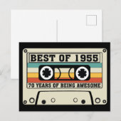 1955: 70 jaar geweldige zijn feestdagenkaart (Voorkant / Achterkant)