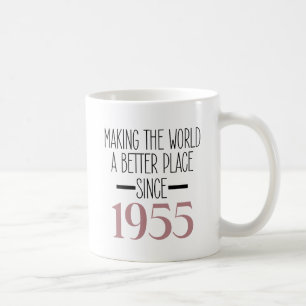 1955 70 jaar oude verjaardagscadeaus voor vrouwen koffiemok