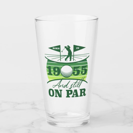 1955 70e verjaardag Golf Humor Glas (Voorkant)
