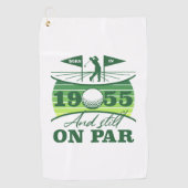 1955 70e verjaardag Golf Humor Golfhanddoek (Voorkant)
