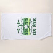 1955 70e verjaardag Golf Humor Strandlaken (Voorkant)