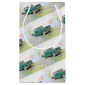 1955 auto op een routekaart klein cadeauzakje (Achterkant)