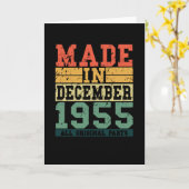 1955 Birthday December Vintage Saying Kaart (Gele Bloem)