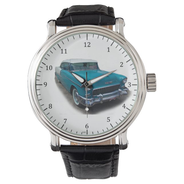 1955: blauw/wit Bel Air watch Horloge (Voorkant)