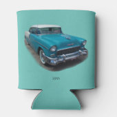 1955 Blauwe en witte klassieke koelbox Blikjeskoeler (Achterkant)