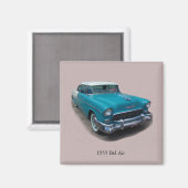 1955 Blue/White Bel Air magnet (Voorkant / Achterkant)