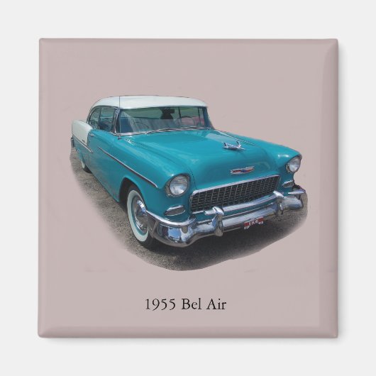 1955 Blue/White Bel Air magnet (Voorkant)