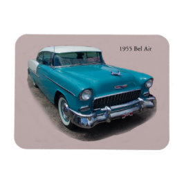 1955 Blue/White Bel Air magnet Magneet