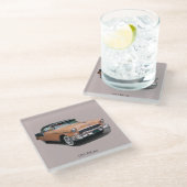 1955 Bruin Bel Air Glazen Onderzetter (Schuin)