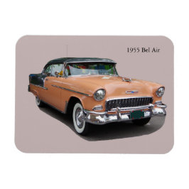 1955 Bruin Bel Air magnet Magneet