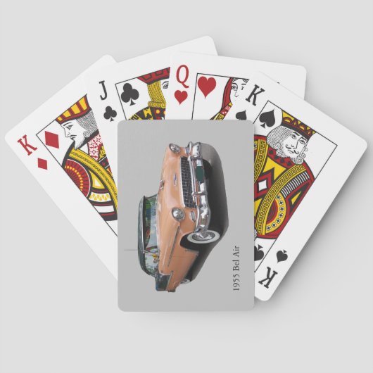 1955 Bruine Bel Air speelkaarten (Achterkant)