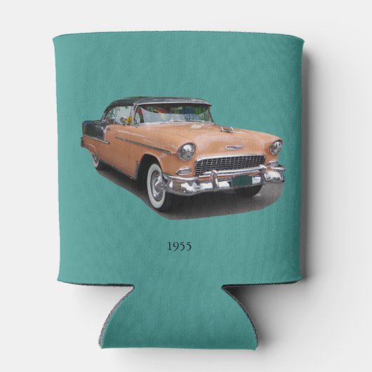 1955 bruine klassieke koelbox blikjeskoeler (Achterkant)