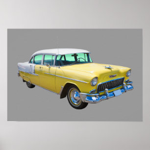 1955 Chevrolet Bel Air Antiek auto Poster