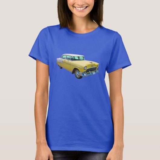 1955 Chevrolet Bel Air Antiek auto T-shirt (Voorkant)