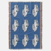 1955 Chevrolet Bel Air Antiek Car Illustration Deken (Voorkant Verticaal)