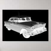 1955 Chevrolet Bel Air Classic Car Art Poster (Voorkant)