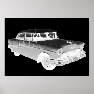 1955 Chevrolet Bel Air Classic Car Art Poster
