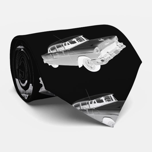 1955 Chevrolet Bel Air Classic Car Art Stropdas (Opgerold)