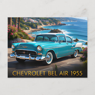 1955 Chevrolet Bel Air Klassieke Amerikaanse Auto Briefkaart
