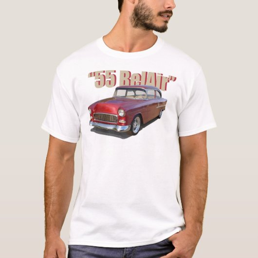 1955 Chevrolet "post" BelAir T-Shirt (Voorkant)
