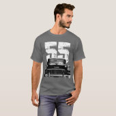 1955 Chevy Bel Air Front Grill Uitzicht met wit ja T-shirt (Voorkant volledig)