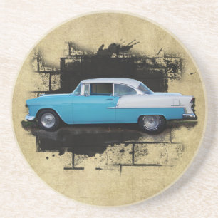 1955 Chevy Bel Air - Klassieke auto-Onderzetter Zandsteen Onderzetter