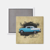 1955 Chevy Bel Air - Klassieke auto's - Magneet (Voorkant / Achterkant)