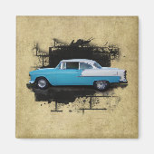 1955 Chevy Bel Air - Klassieke auto's - Magneet (Voorkant)