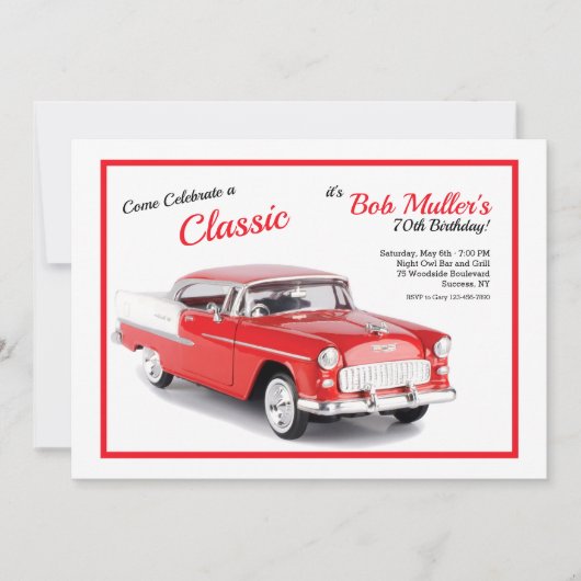 1955 Chevy Bel Air uitnodiging (Voorkant)