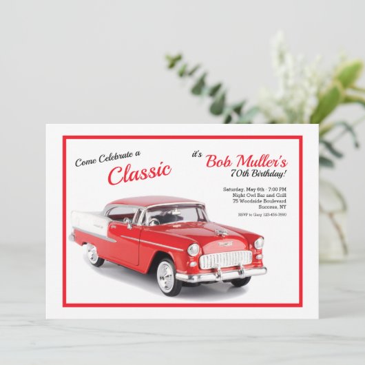 1955 Chevy Bel Air uitnodiging (Staand voorkant)