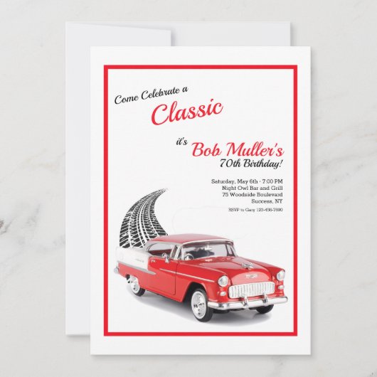 1955 Chevy Bel Air Uitnodiging Verticaal (Voorkant)