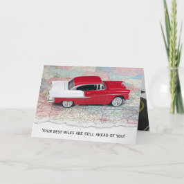 1955 Chevy Car Op Road Map voor Pensioen Kaart