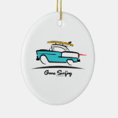 1955 Chevy Hardtop Coupe Surfing Keramisch Ornament (Rechts)