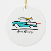 1955 Chevy Hardtop Coupe Surfing Keramisch Ornament (Voorkant)