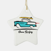 1955 Chevy Hardtop Coupe Surfing Keramisch Ornament (Rechts)
